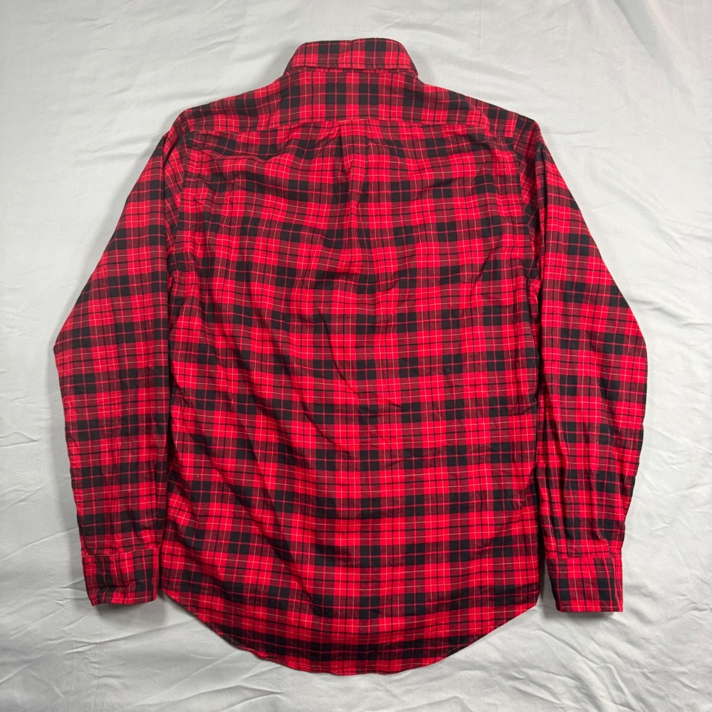 Polo Ralph Lauren Classic Fit Red Black Plaid Flannel Button Down Shirt Mens S - Picture 3 of 9